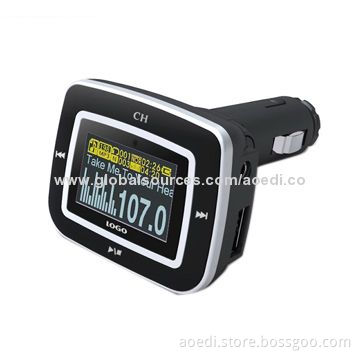 Car FM Transmitter, Supports MP3 Players and 12V Power Supply